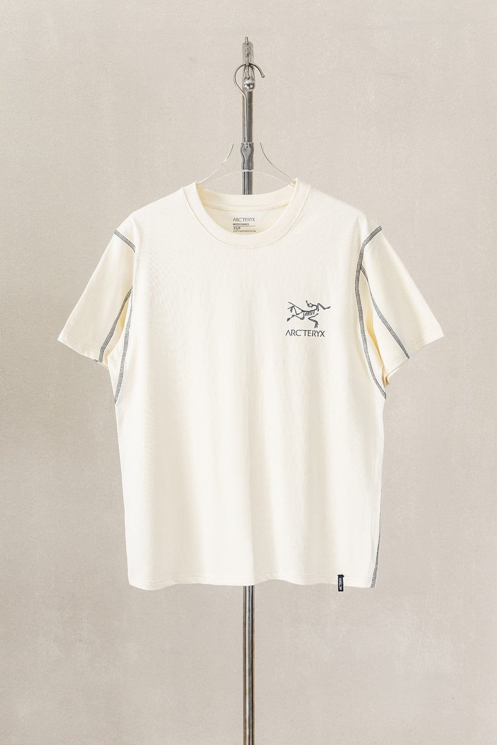 Arc'teryx Contrast Stitch Detail Bird Logo Short Sleeve Tee, Casual Daily Top