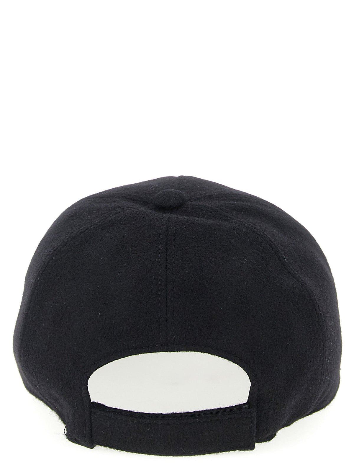 Fendi Black Wool Baseball Cap