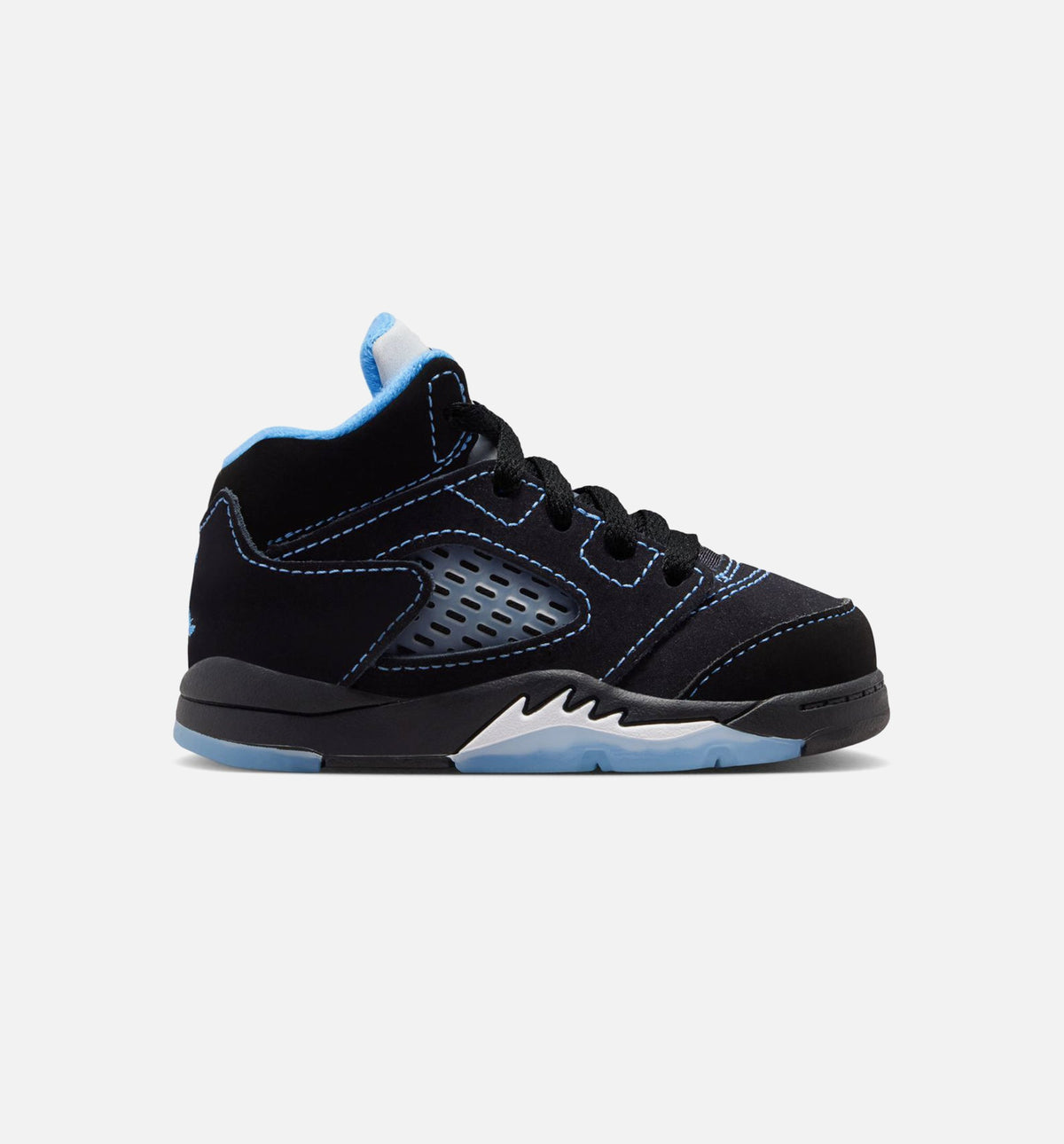 Air Jordan 5 Retro Black Carolina Infant & Toddler Sneakers - Black/University Blue/White