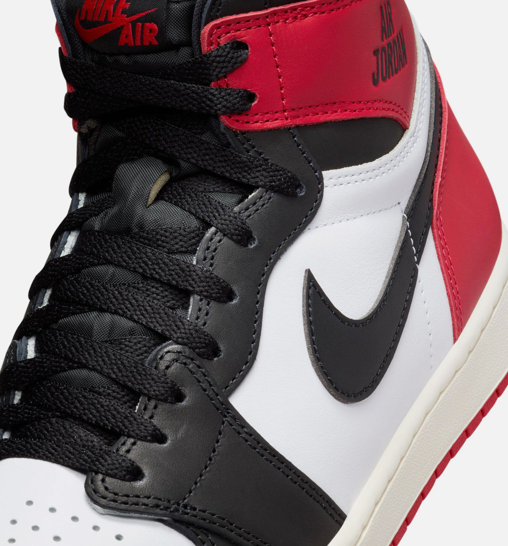 Air Jordan 1 Retro High OG Black Toe Men's Sneakers - White/Black/Varsity Red/Sail