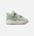 Air Jordan 4 Retro Abundance Infant & Toddler Sneakers - Seafoam/Sail/Metallic Silver