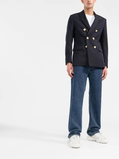 Palm Angels palm-embroidered double-breasted blazer