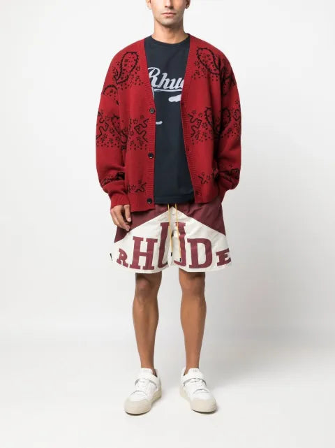 RHUDE bandana-jacquard cardigan