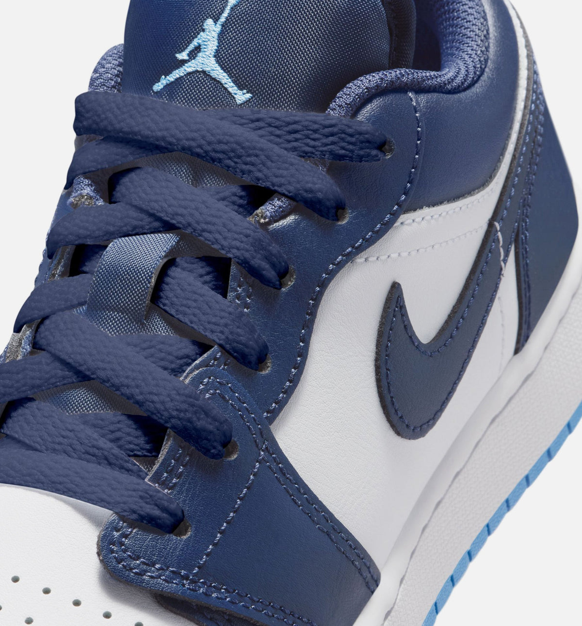 Air Jordan 1 Low Grade School Sneakers - Midnight Navy/University Blue/White