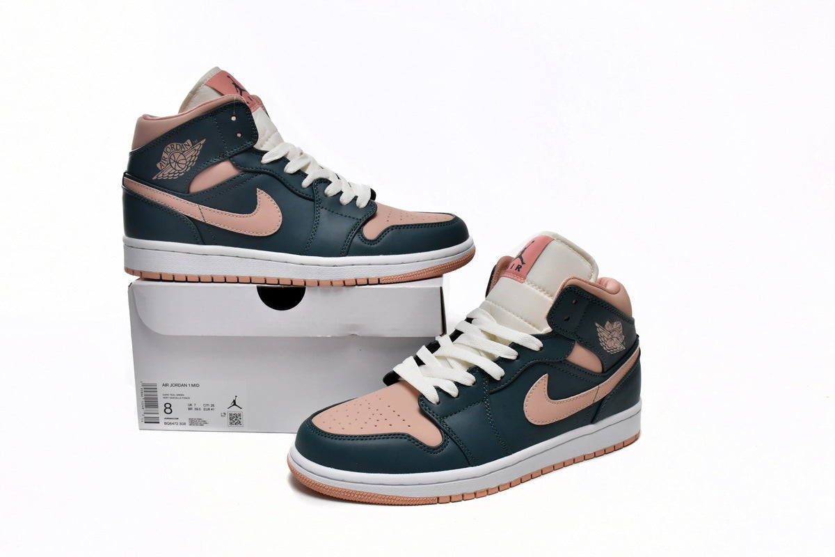 Air Jordan 1 Mid Dark Teal Green Reps Sneaker Reps Sneaker BQ6472-308