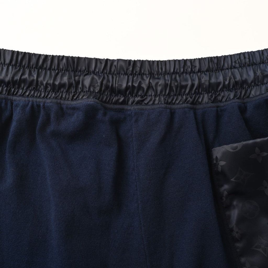 Jacquard Knit Nylon-Trim Drawstring Shorts