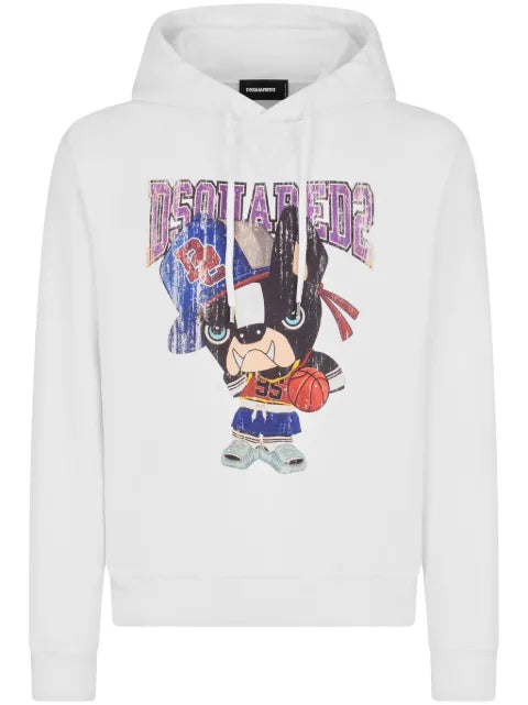 DSQUARED2 graphic-print cotton hoodie