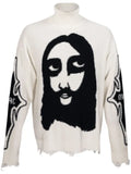 Haculla PRAISING face-motif jumper