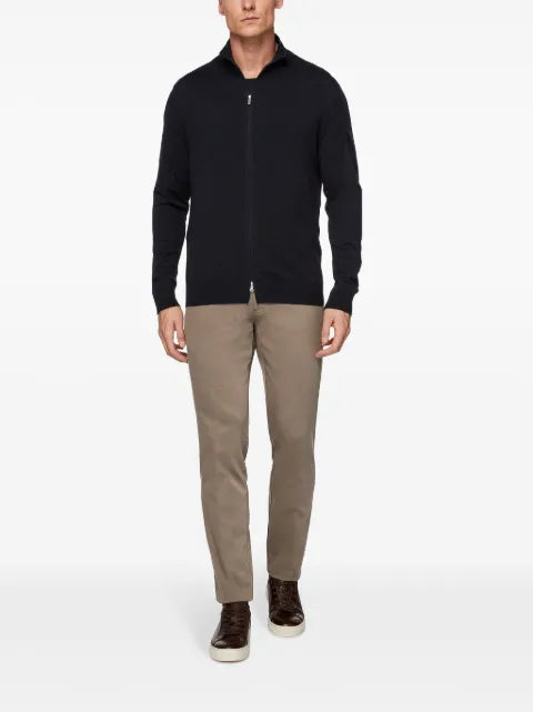Boggi Milano merino-wool zip cardigan