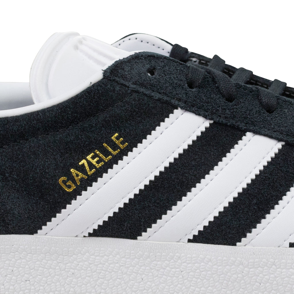 BLACK/WHITE/GOLD GAZELLE SNEAKERS