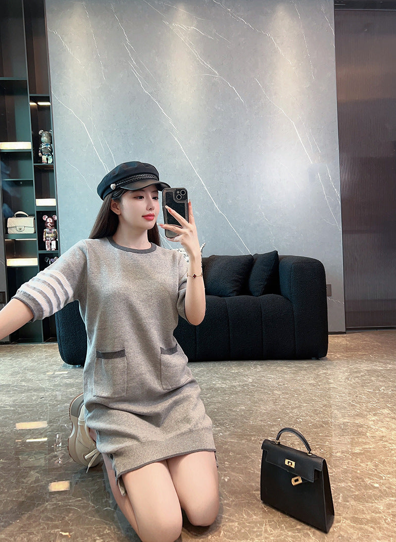 Women's 4-Bar Pocket Mini Dress | Thom Browne