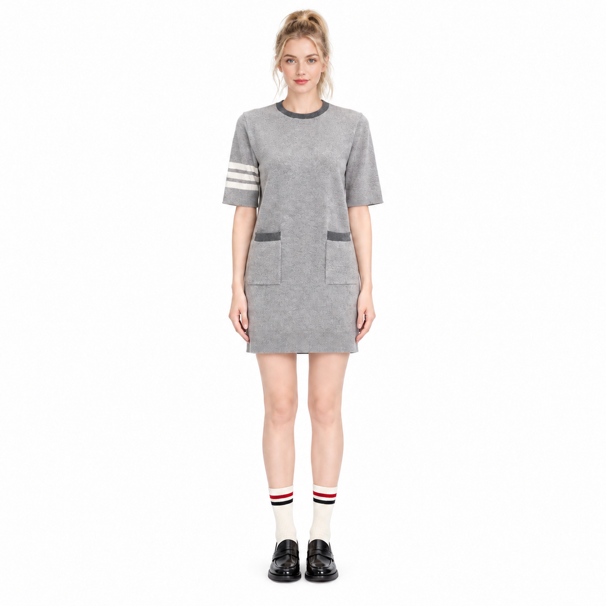 Women's 4-Bar Pocket Mini Dress | Thom Browne