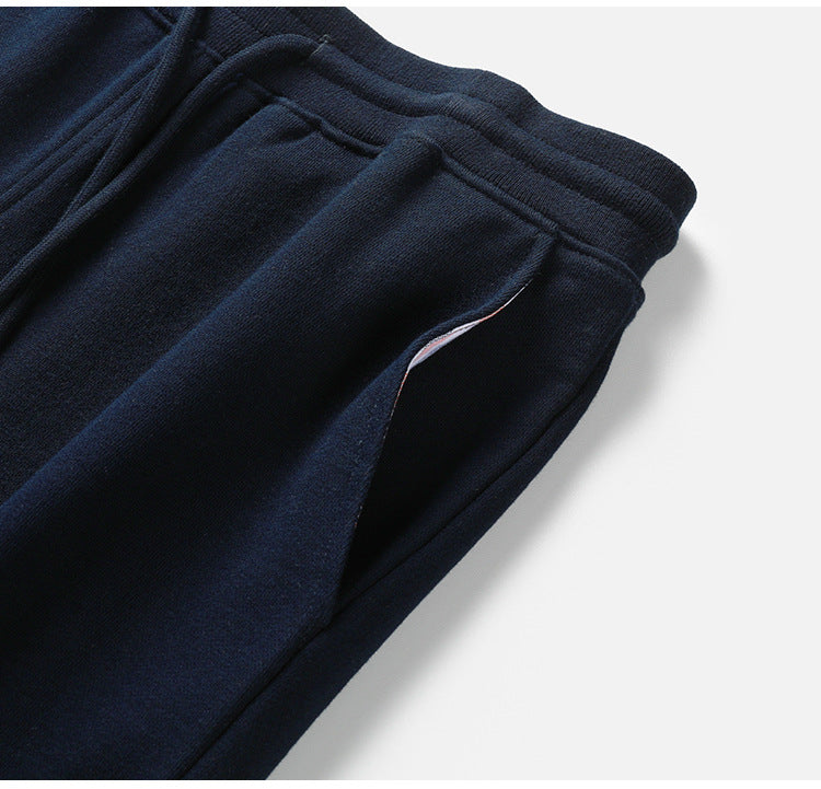 Thom Browne Style Athletic Cotton Shorts with Signature Four-Bar Detail