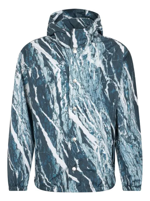 Roberto Cavalli marble-print bomber jacket