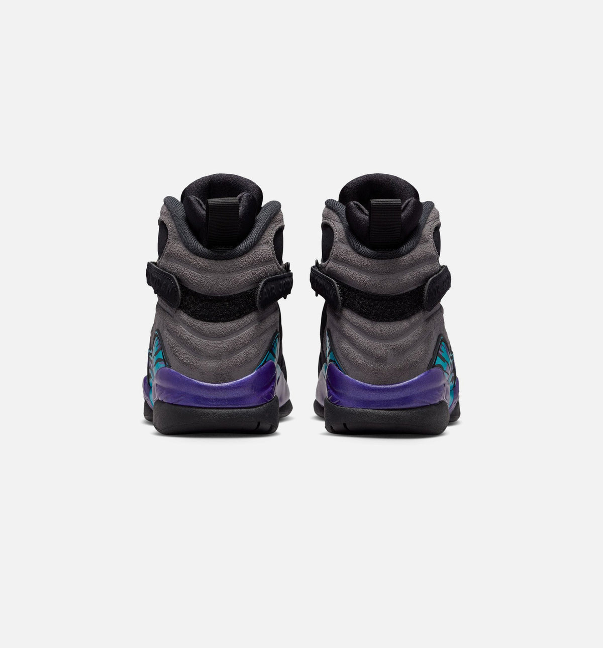Air Jordan 8 Retro Aqua Grade School Sneakers - Black/Multi Color/Bright Concord