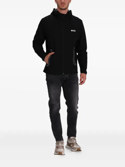 BOSS hooded zip-up track jacket