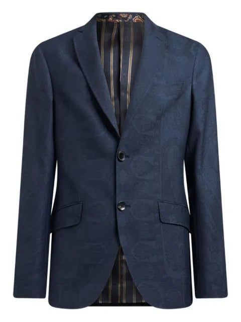 ETRO wool blazer with print