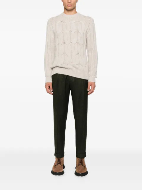 Drumohr cable-knit crew-neck sweater