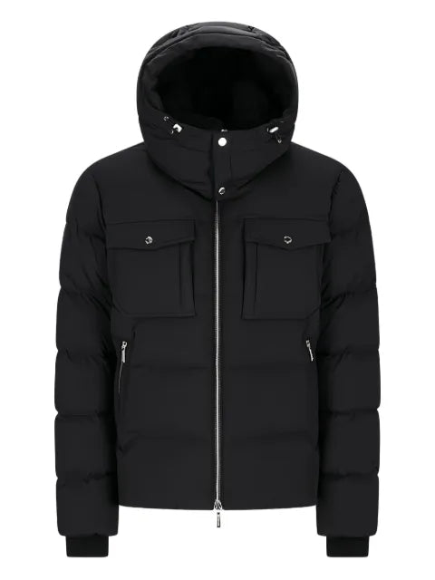 Moorer hooded flap-pocket jacket
