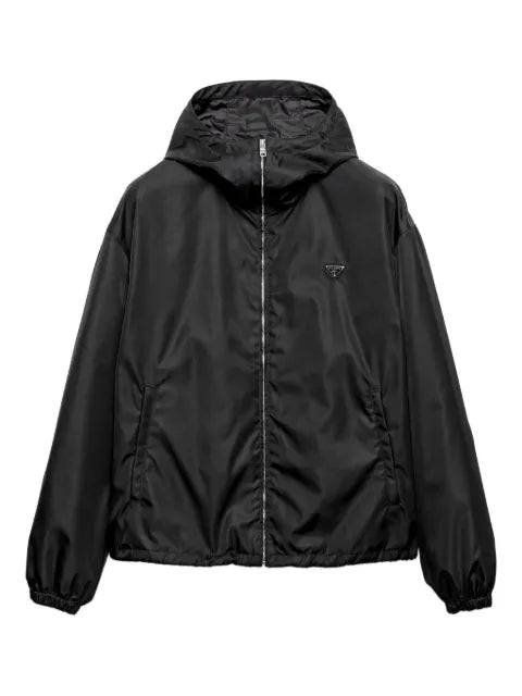 Prada hooded zip-front jacket