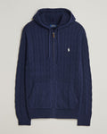 Polo Ralph Lauren Cable Knit Zip Hoodie - Grey