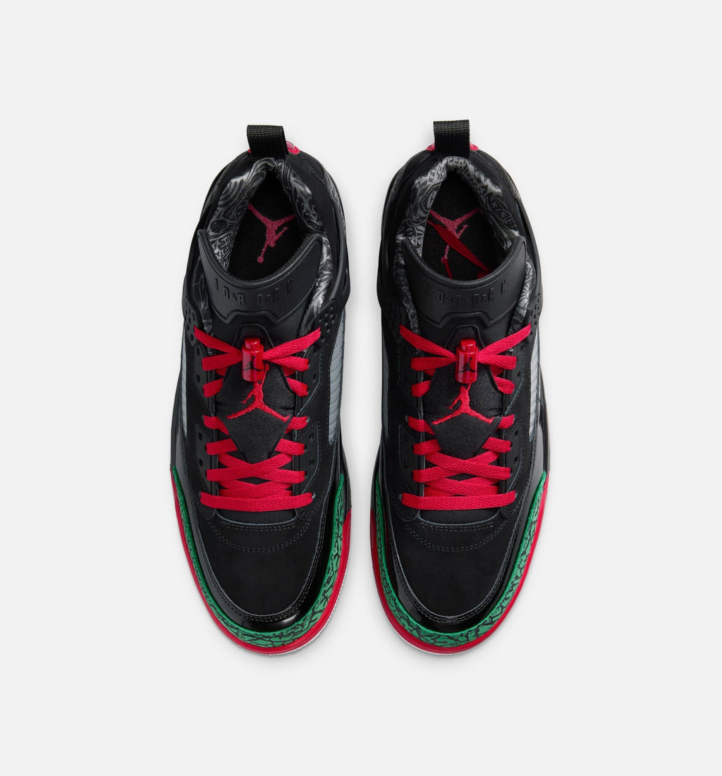 Spizike Low Black and Classic Green | Men's Lifestyle Shoe | Black/Classic Green/White/University Red
