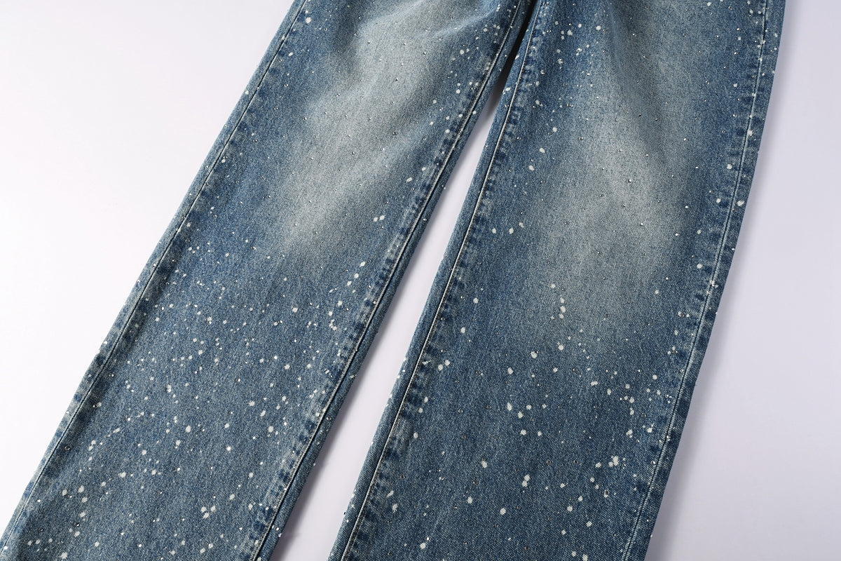Purple Brand Crystal Diamond Jeans #9126