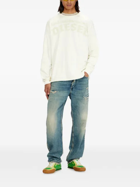 Diesel long-sleeve T-shirt with prints and patches