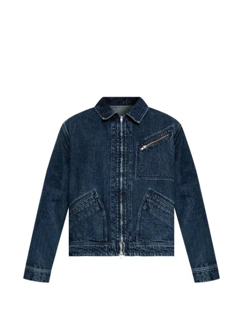 Kenzo Signature Utility logo-embroidered denim jacket
