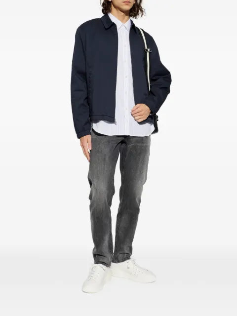 rag & bone logo-embroidered zip-up jacket