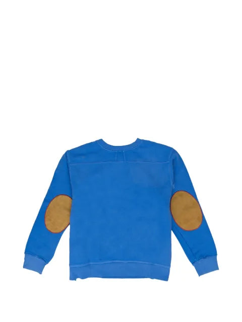 RHUDE logo-print elbow-patch sweater
