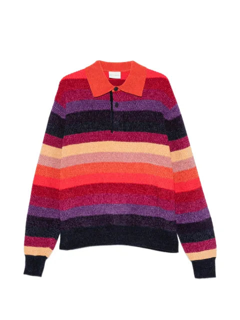 Drôle De Monsieur chenille striped sweater