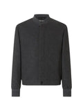 Zegna dark grey multimélange Oasi Cashmere Elements bomber jacket