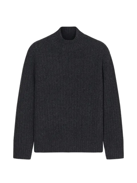 Closed ribbed-knit sweater