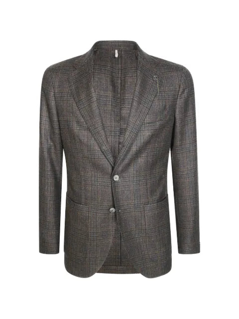 Santaniello prince of wales check blazer