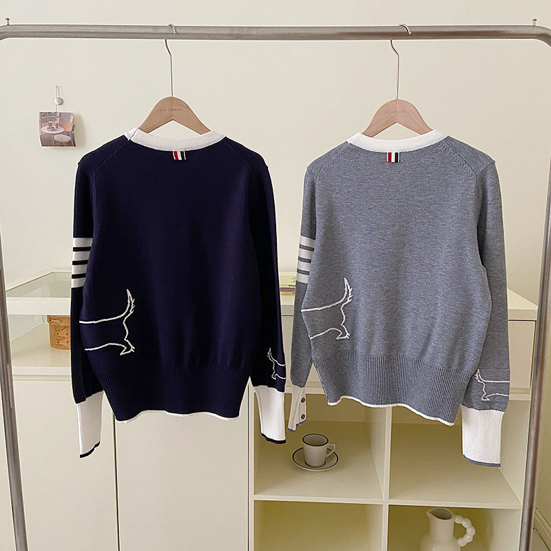 Thom Browne Women's Dog Pattern Pullover Sweater