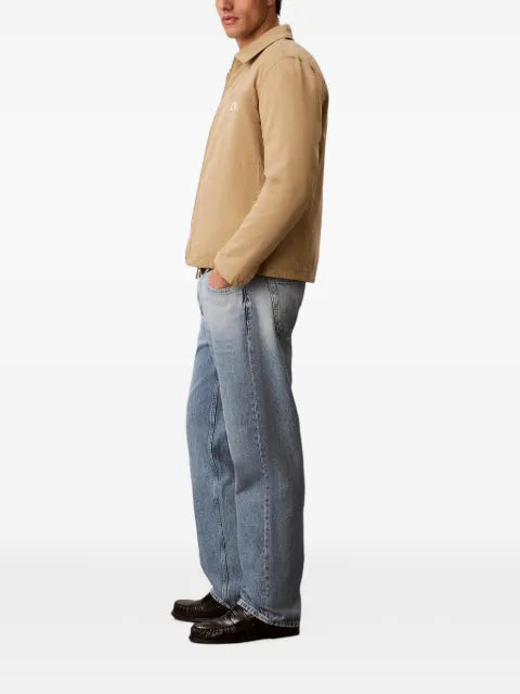 Calvin Klein logo-patch zip-up jacket