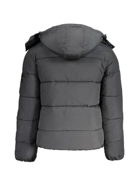Calvin Klein logo-print hooded quilted jacket