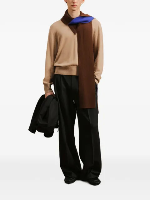 CROQUIS V-neck scarf-detail sweater (set of two)