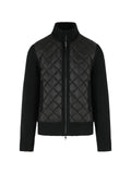 Moncler quilted-front ribbed cardigan