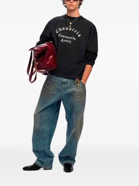 Willy Chavarria graphic-print long-sleeve sweatshirt