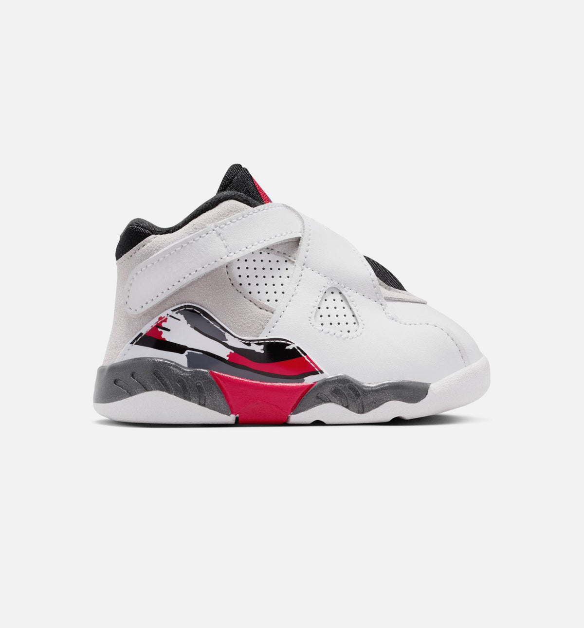 Air Jordan 8 Retro White and True Red Infant & Toddler Sneakers - White/Black/True Red