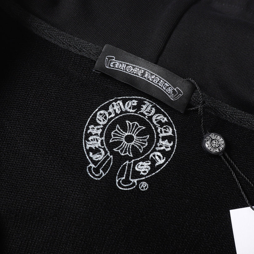 Chrome Hearts Deadly Doll Pink Cross Scroll Zip Up Hoodie 9821