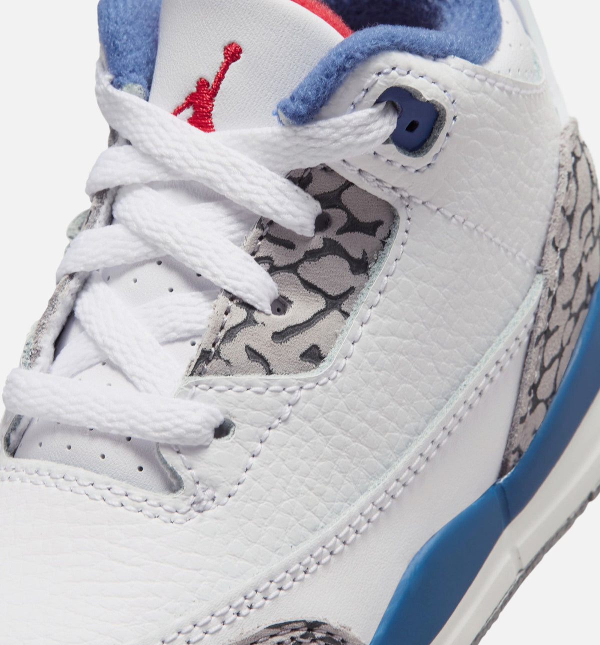 Air Jordan 3 Retro OG True Blue Infant & Toddler Sneakers - White/Fire Red/True Blue