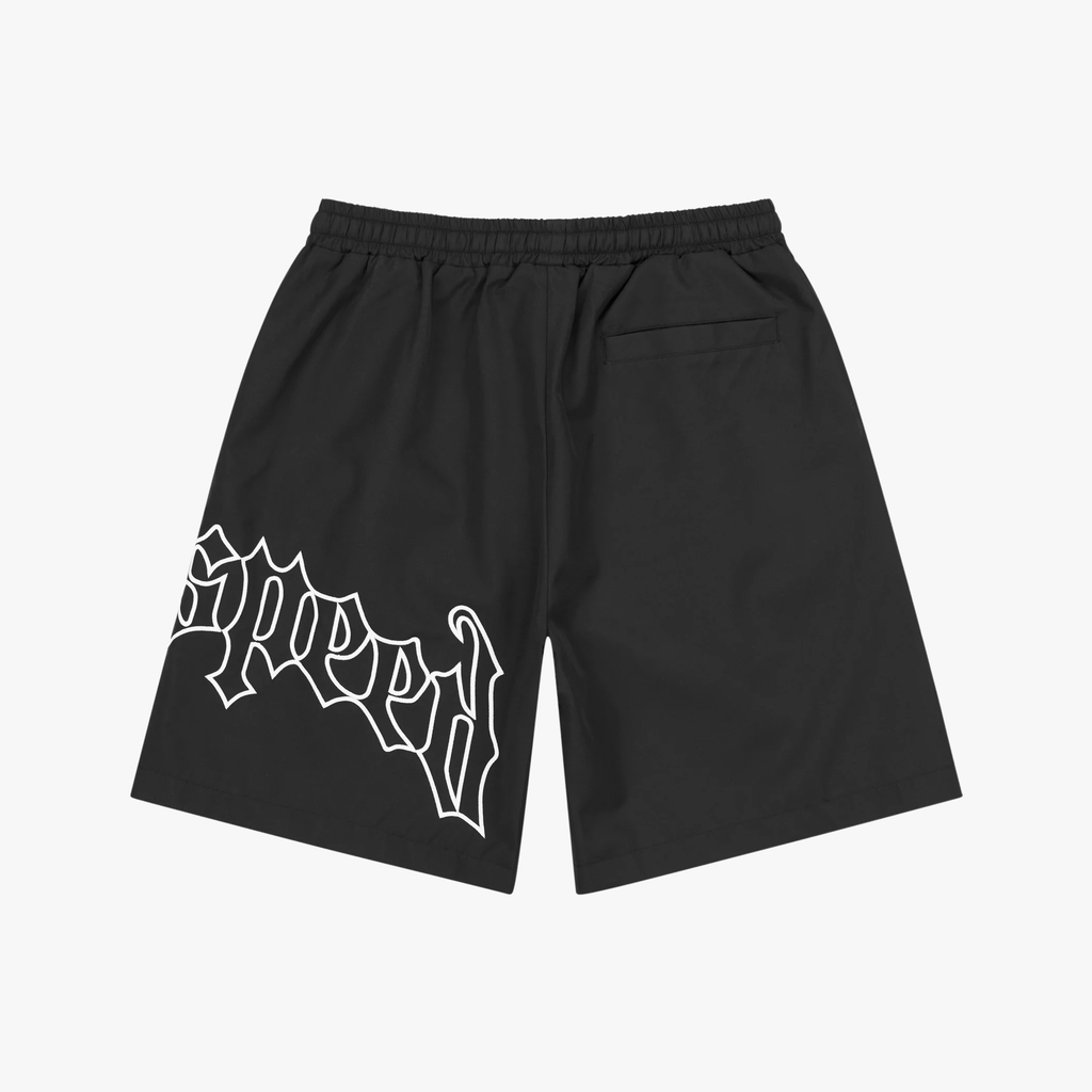 GodSpeed OG Logo Nylon Shorts Black/ White