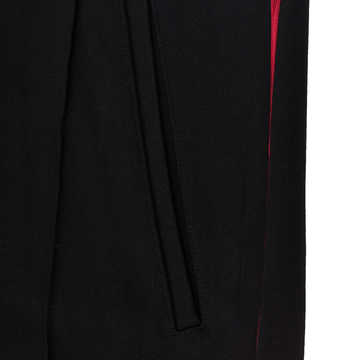 Black / Burgundy Traxedo Pants