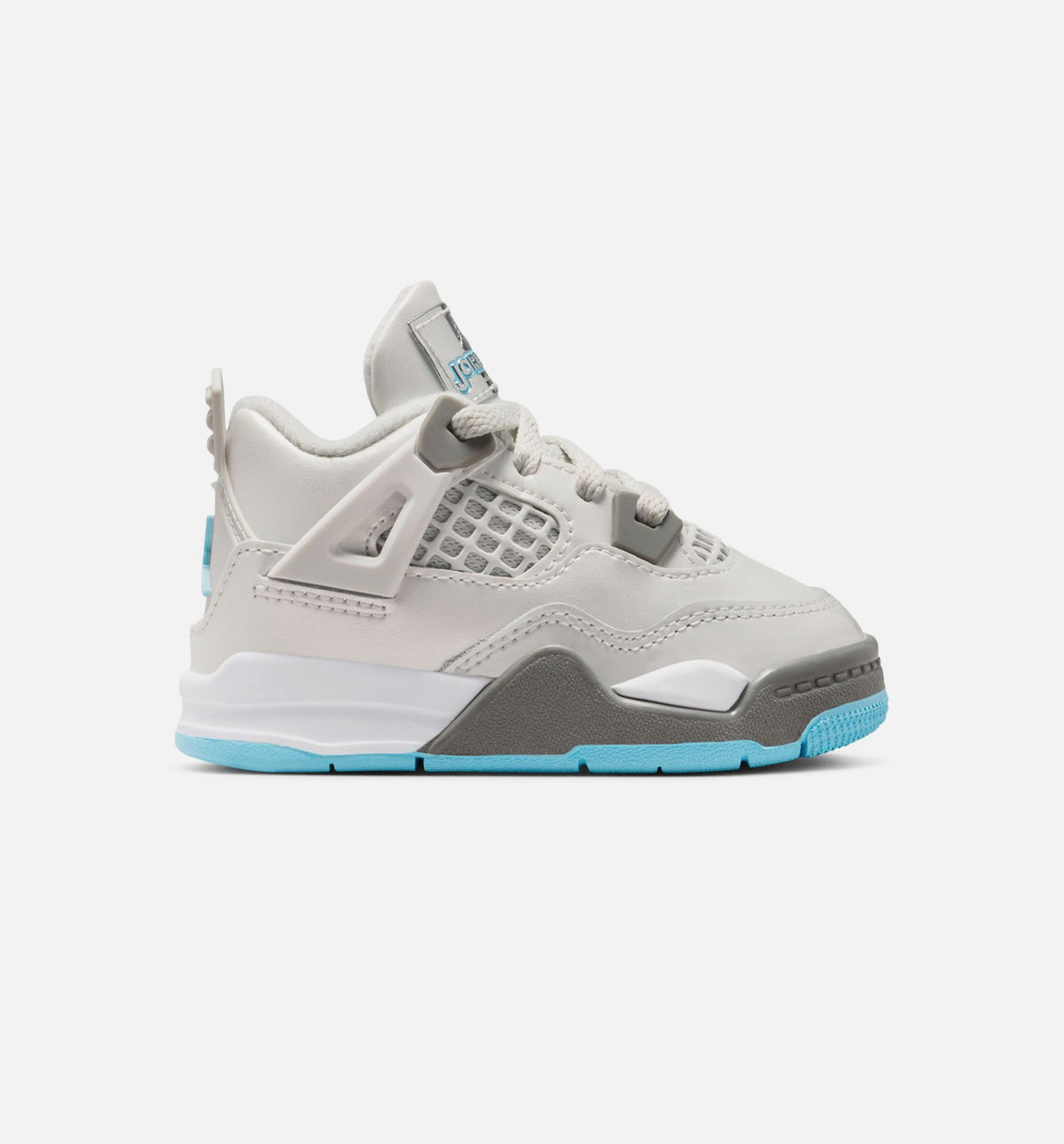 Air Jordan 4 Retro Blue Chill Infant & Toddler Sneakers - Photon Dust/Blue Chill/Flat Pewter/White/Blue Tint