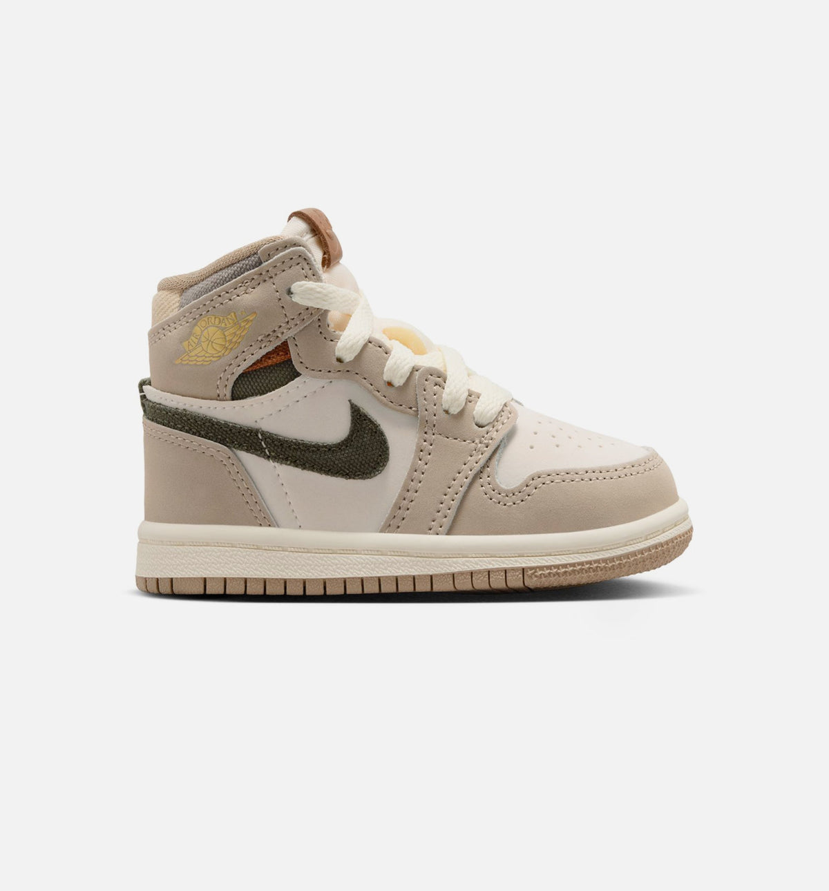 Air Jordan 1 Retro High OG Khaki Infant & Toddler Sneakers - Khaki/Sail/Coconut Milk/Cargo Khaki