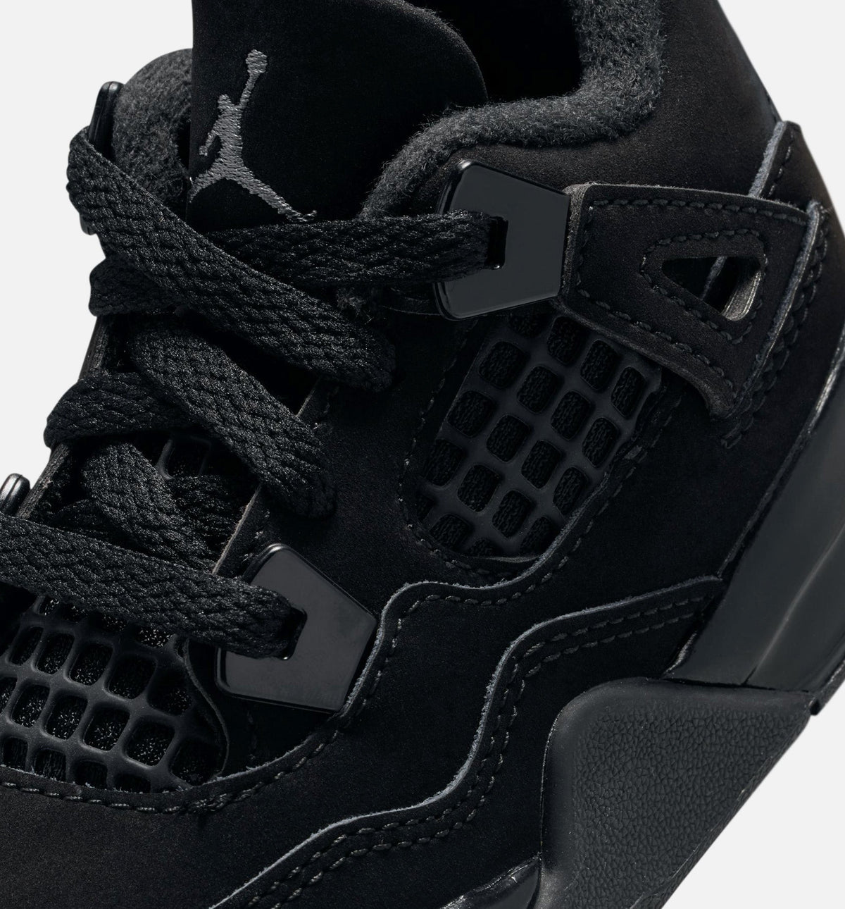 Air Jordan 4 Retro Black Cat – Infant/Toddler Lifestyle Shoe in Black/Black/Light Graphite