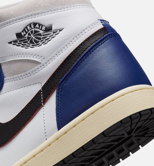 Air Jordan 1 Retro High OG Rare Air Deep Royal Blue Men's Sneakers - White/Black/Neutral Grey/Deep Royal Blue